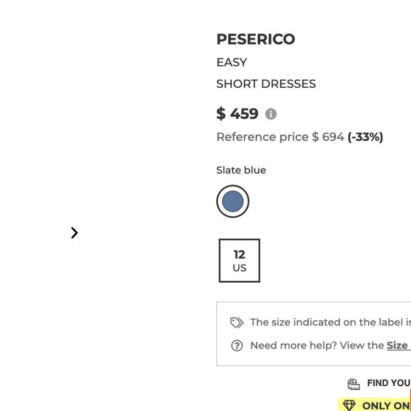 PESERICO Made in Italy Cotton Polka Dots Easy Dress White/Slate Blue - Picture 12 of 13